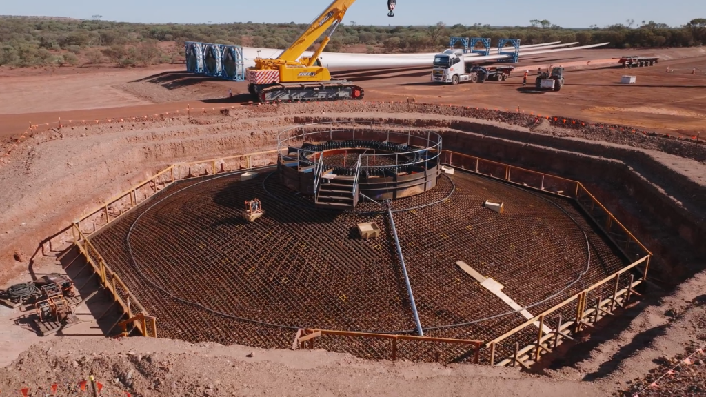 wind farm foundation work 